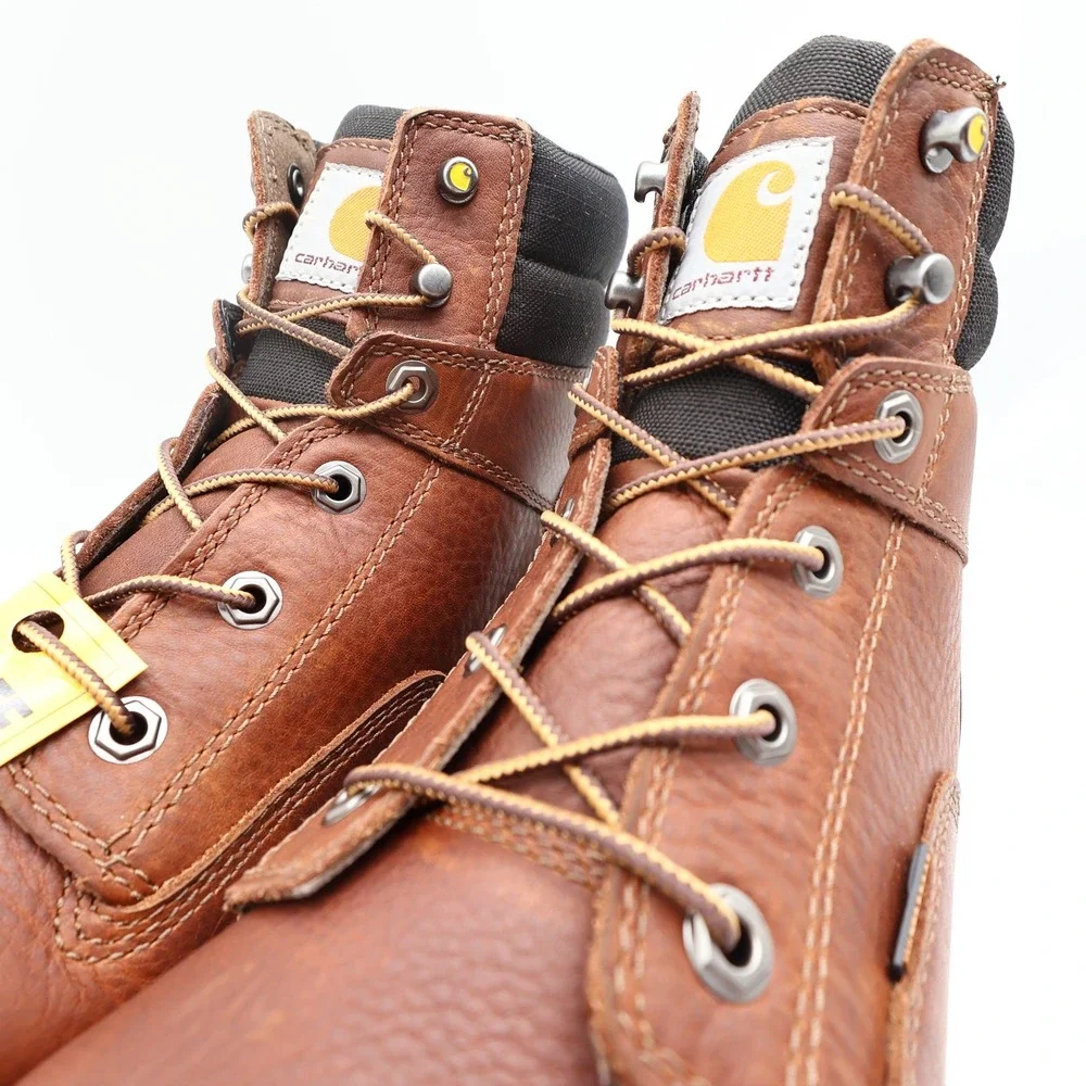 Carhartt CME6355 Work Boots Mens 12 M Brown Leather Waterproof Toe NWT